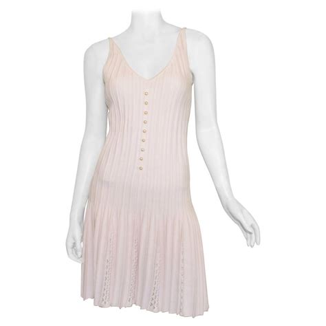 chanel dresses pearl pink|chanel fit and flare dress.